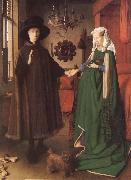 Jan Van Eyck Giovanna Cenami and Giovanni Arnolfini oil painting reproduction